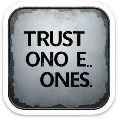trust no one x-files inspired lettering sticker