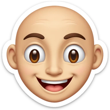 Boomganza character, winking face sticker