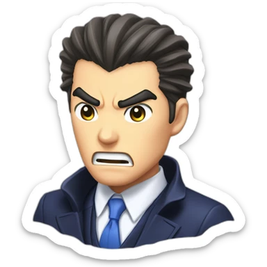 phoenix-wright-yelling-objection sticker