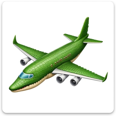 Un avion con vabesa de cocodrilo sticker