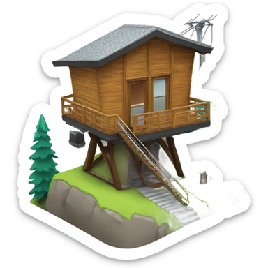 Ski lift cabin sticker