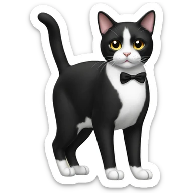 Tuxedo Cat Breed Full Body sticker