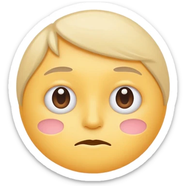 minimal flat emoji with mild tension,
slightly raised eyebrows,
thoughtful expression,
balanced emotion,
soft pastel tones,
modern health tracking app style,
transparent background,
vector illustration
 sticker