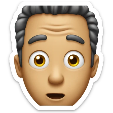 extremely surprised man shocked face  sticker