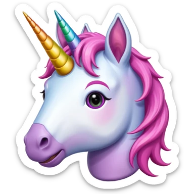 happy smiling unicorn sticker