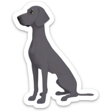 weimaraner silhouet sticker