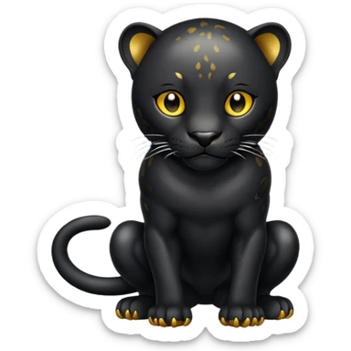 Black jaguar, similar to the traditional iPhone emoji. sticker