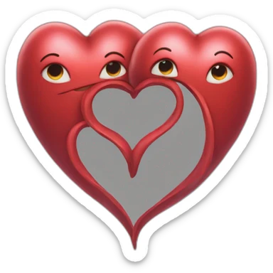 Two hearts entwined sticker