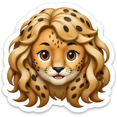 cheetah print hear sticker