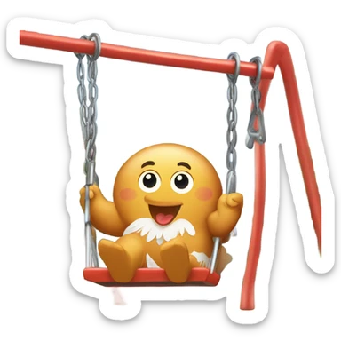 Chicken nuggets playing at a playground  sticker