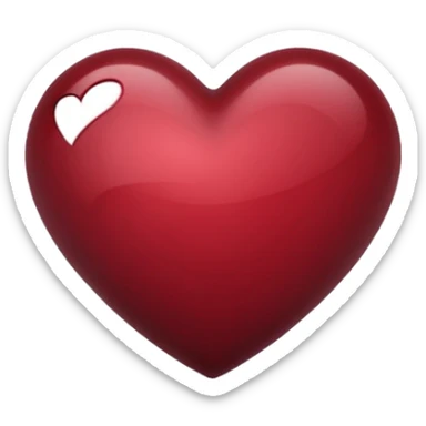 Maroon heart emoje sticker