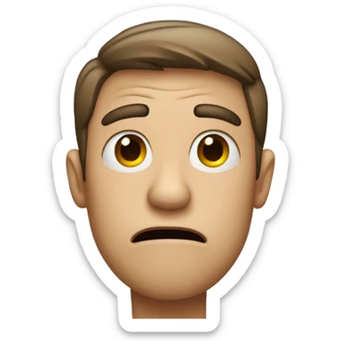 A person who is so shocked that his face has no features that describe his shock. sticker