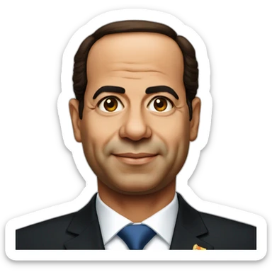 Abdel Fattah El-Sisi President of Egypt sticker