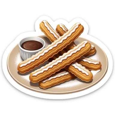 chocolate con churros sticker