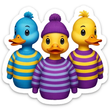 sweaters wit ducks sticker