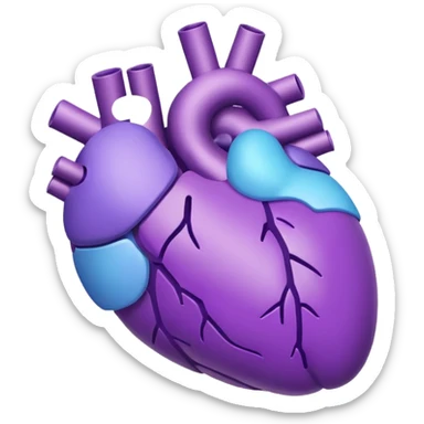 Breathing 3d Icon with color of A781F3 sticker