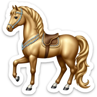 Horse made of small rhinestones renaissance sticker