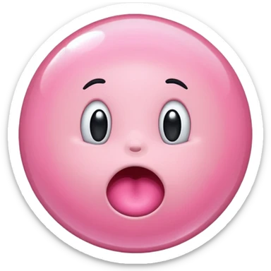 Pink bubbles gums sticker