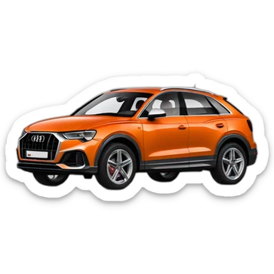 audi q3 pulse orange sticker
