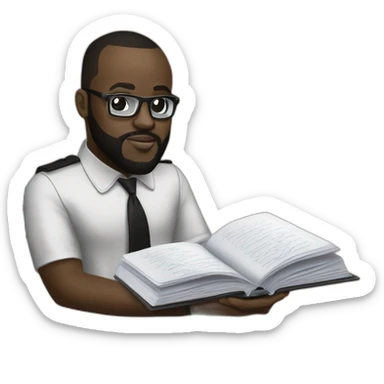 maitre gims qui ecrit sur un cahier sticker