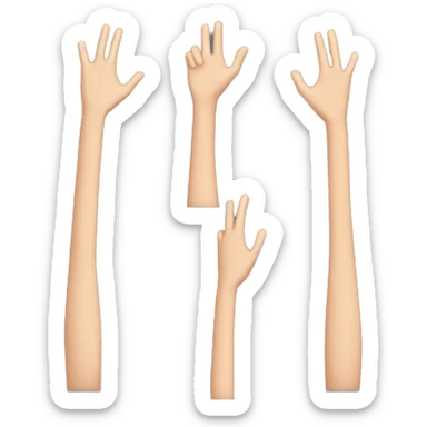 Skinny arm with multiple parallel straight sticker