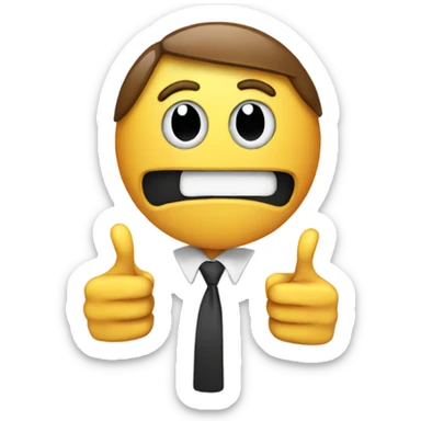 emoji face with wide eyes holding two thumbs up sticker