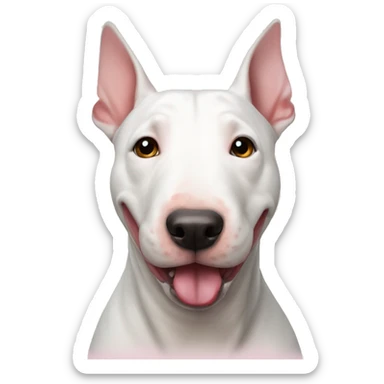 white english bull terrier love sticker