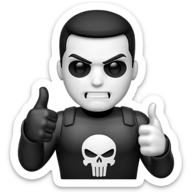 Emogi punisher giving thumbs up sticker