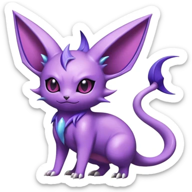 Cool Edgy Shiny Noibat-Espeon-Nidorino-hybrid  full body sticker