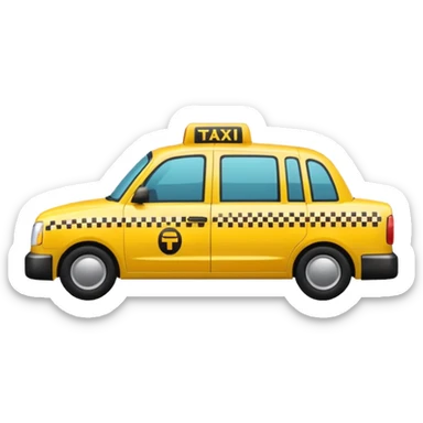 Paper sticker yellow taxi nyc sticker