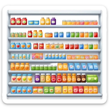 Supermarkt regal sticker