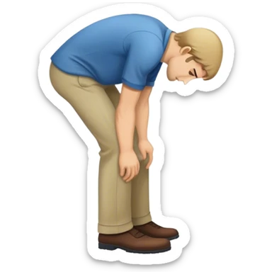 Man bent over sticker