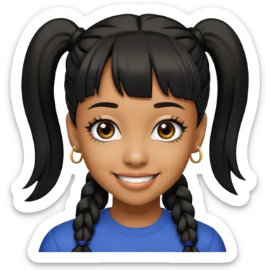 Lisa Left Eye Lopes with black  ponytail hair sticker