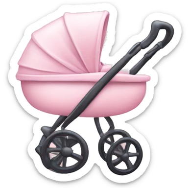 Light pink fancy baby stroller sticker
