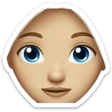 blonde hair blue eyed girl cozy sticker