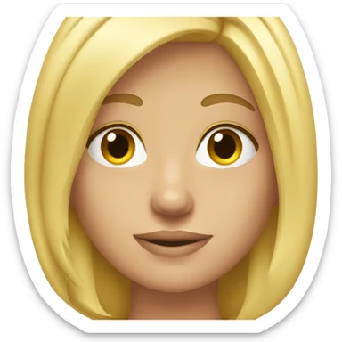 blonde girl fit sticker