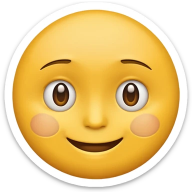 awkward forced Half smile smirk yellow circle face emoji sticker