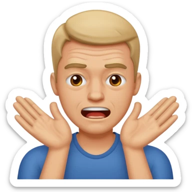 A guy slapping himself sticker