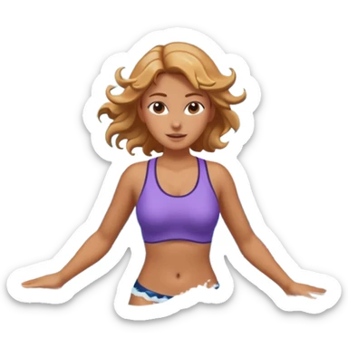 woman standing in ocean waves, water splashing around her, confident expression, dynamic sea motion, cinematic ocean vibe, 3D cartoon style, mobile game icon style, clean background, no text, no watermark
  sticker