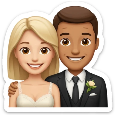 Married couple male and female sticker