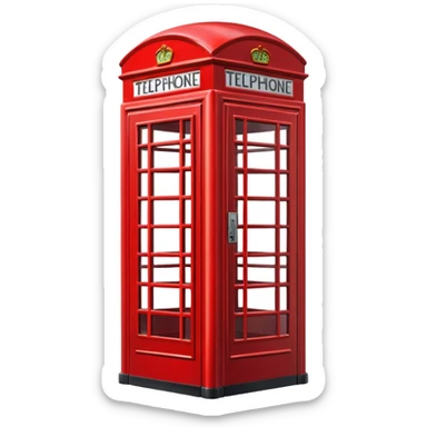 телефонная будка красная из United Kingdom sticker