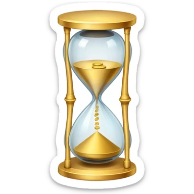 Sandglass with money sticker