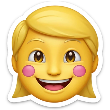 cartoon sticker of a colorful and cheerful proud and smirking emoji, no text, suitable for WhatsApp and Instagram sticker
