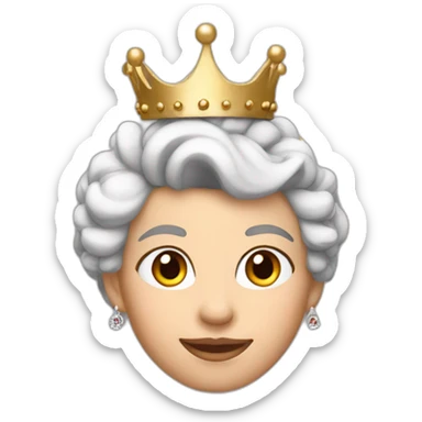 Queen of england with mohawk sticker