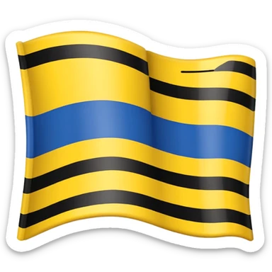 Uma bandeira de país tipo da Ucrânia mais em vez da cor azul vc coloca a cor preta onde fica o azul preto sem a cor azul na bandeira sticker