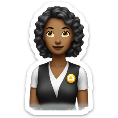 A photo of a beautiful woman taking a taxi sticker