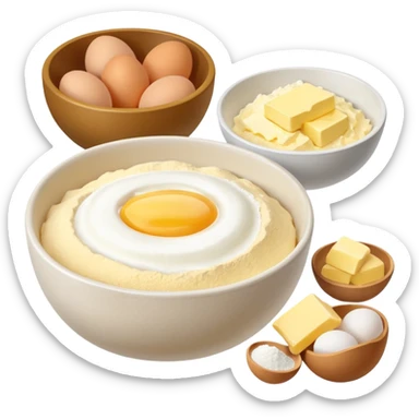 baking ingredients ready for preparation sticker