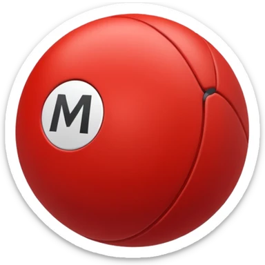 Pull-ball with MB written in the circle in on it sticker