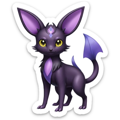 Shiny Dark Noibat-Espeon-Umbreon-Nidorino-fusion-hybrid full body sticker