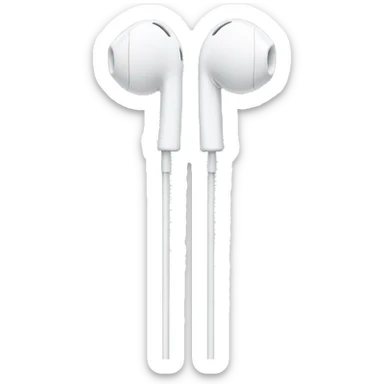 old apple earbuds with sound coming out sticker